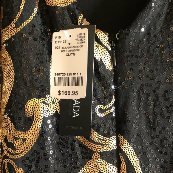 Black and gold sequence party dress new with tags - Picture 3 of 4